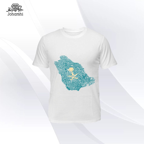 تيشيرت اليوم الوطني السعودي بصمه مع سيفين ونخله -...