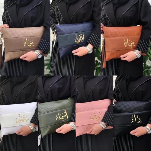 شنط باوتش نسائي بتصميم أنيق - اسود ( يوجد تطريز )