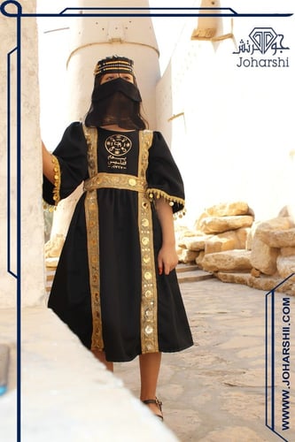 فستان يوم التأسيس بناتي بتصميم تراثي أنيق