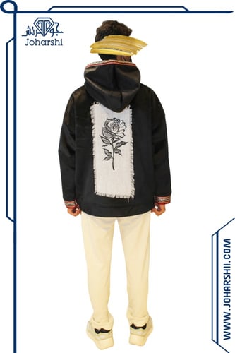 هودي اوفر سايز شتوي بسدو العربي اللون الاسود