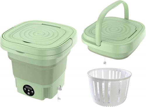 غسالة ملابس صغيرة متنقلة قابلة للطي باستك 8 لتر