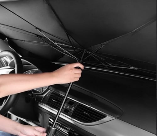 مظلة شمس الذكيه للزجاج الأمامي للسياره