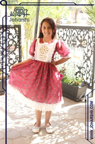 فستان شالكي عنابي دانتيل