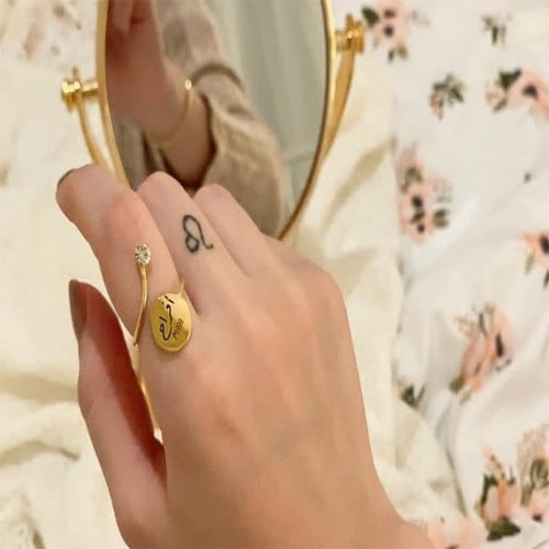 خاتم بالاسم نسائي بتصميم مخصص حسب الطلب