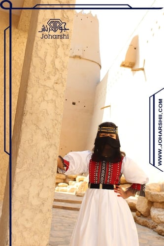 فستان سدو أحمر أنيق ليوم التأسيس للاطفال