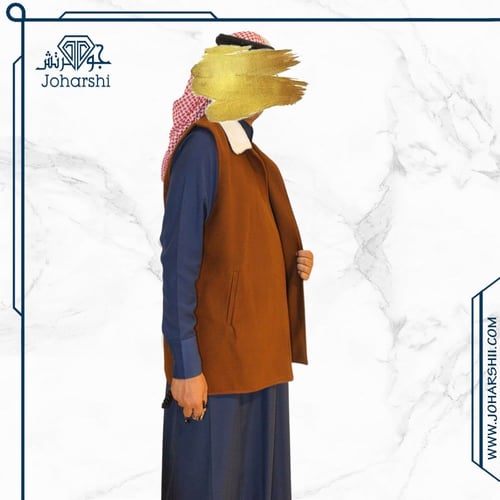 سديري شتوي رجالي جوخ فرو لون جملي