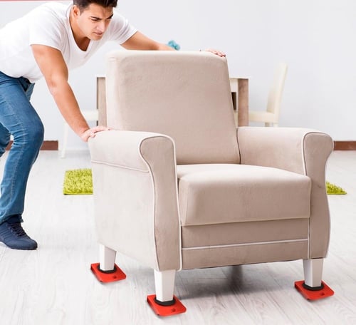 رافعة للأثاث متحركة مع أربع عجلات دوارة لنقل