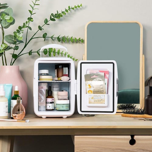 ثلاجة سيارة صغيرة دينكس 4 لتر بتصميم محمول أبيض