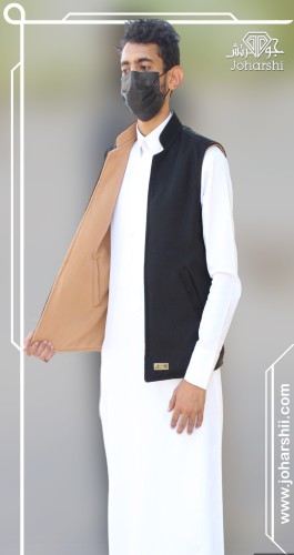 سديري جوخ اطفال لون اسود وبيج