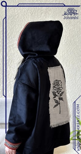 هودي اوفر سايز شتوي بسدو العربي اللون الاسود