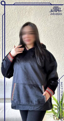 هودي اوفر سايز شتوي هليله ساده