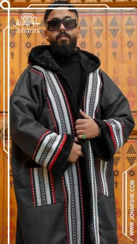 فروة رجالي شتوي بتصميم السدو العربي الأنيق