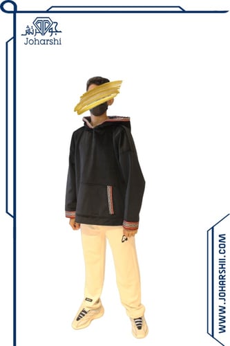 هودي اوفر سايز شتوي بسدو العربي اللون الاسود