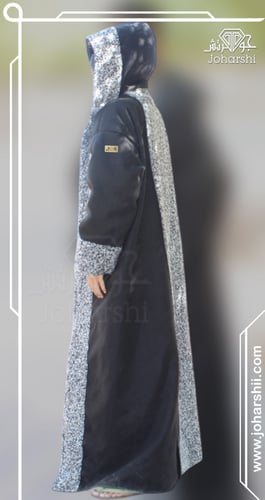 فروة شتوية رجالية دبل فيس جوخ بيج وأسود مع شال أني...