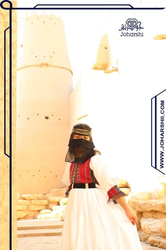 فستان سدو أحمر أنيق ليوم التأسيس للاطفال