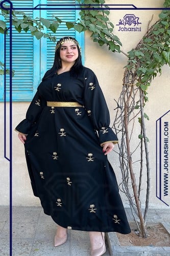 جلابية أسود التأسيس نسائي