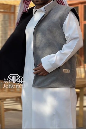 سديري جوخ رجالي لون اسود رمادي