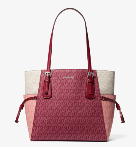 Voyager Large Color-Block Signature Logo Tote Bag