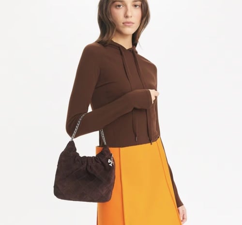 MINI FLEMING SOFT SUEDE HOBO BAG