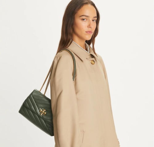 SMALL KIRA CHEVRON CONVERTIBLE SHOULDER BAG