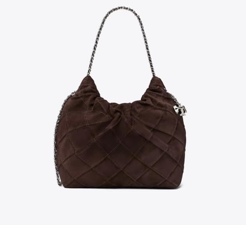 MINI FLEMING SOFT SUEDE HOBO BAG