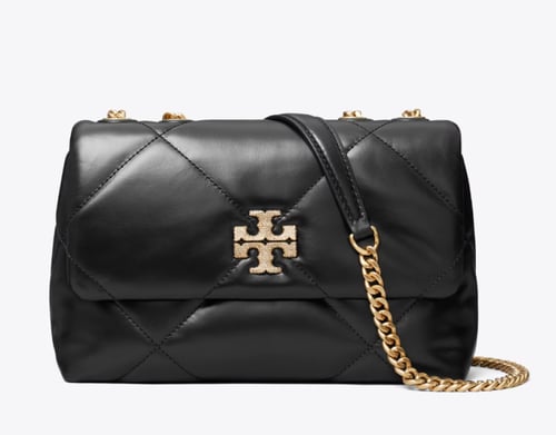 SMALL KIRA DIAMOND QUILT PAVÉ SHOULDER BAG