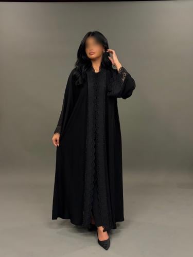 0230 عباية:كريب ودانتيل وكلفة شك والقصة نص كلوش