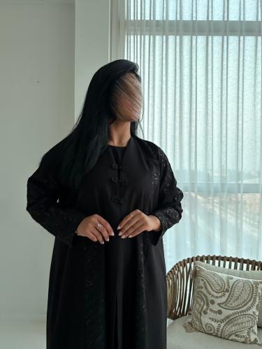0398 عباية كريب وتدخيلة جاكار والقص نص كلوش.
