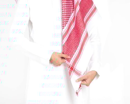 شماغ أشبيل احمر غامق