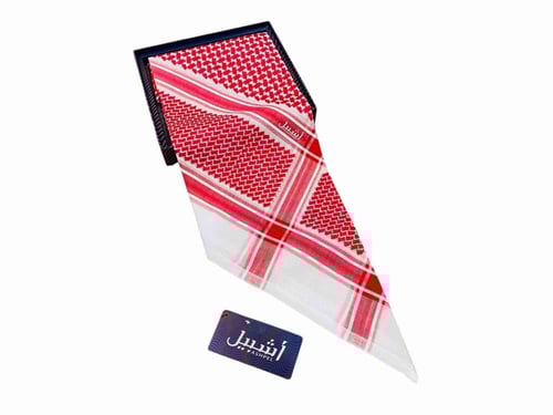 شماغ أشبيل أحمر غامق حب الرمان