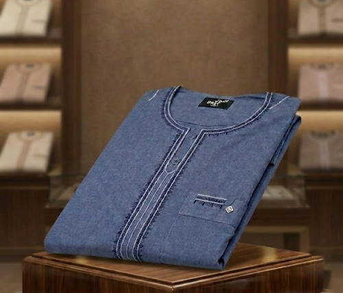 قميص صيفي نصف كم مطرز رجالي