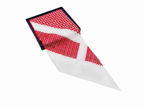 شماغ أشبيل أحمر في أبيض