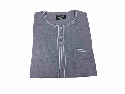 قميص صيفي نصف كم مطرز رجالي