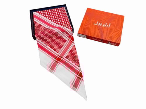 شماغ أشبيل أحمر غامق حب الرمان