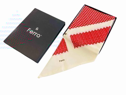 شماغ Ferroاحمر مع بيج رجالي