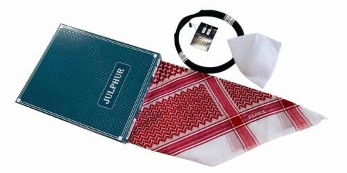 شماغ احمر رجالي مع عقال وطاقيه