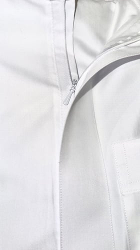 ثوب سعودي رجالي أبيض سادة سحاب