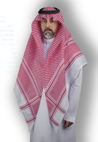 شماغ أشبيل احمر رسم