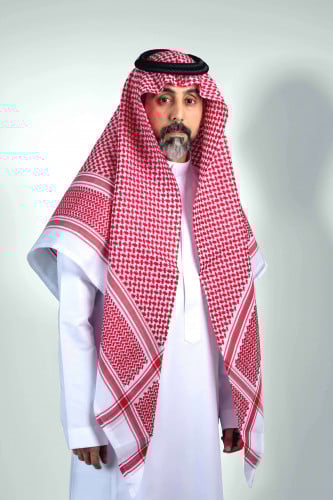 شماغ أشبيل احمر خلية