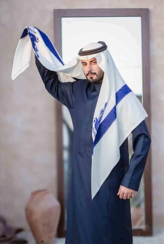 غترة شتوي رجالي مطرز خيوط