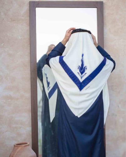 غترة شتوي رجالي مطرز خيوط