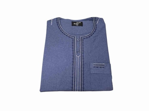 قميص صيفي نصف كم مطرز رجالي