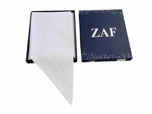 شماغ ZAFرجالي ابيض ناصع