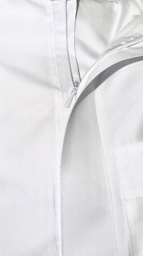 ثوب سعودي رجالي أبيض قلاب سحاب ساده