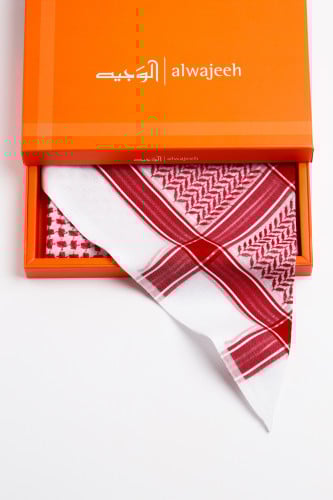 شماغ الوجيه احمر