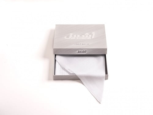 شماغ أشبيل أبيض شبابي و ولادي