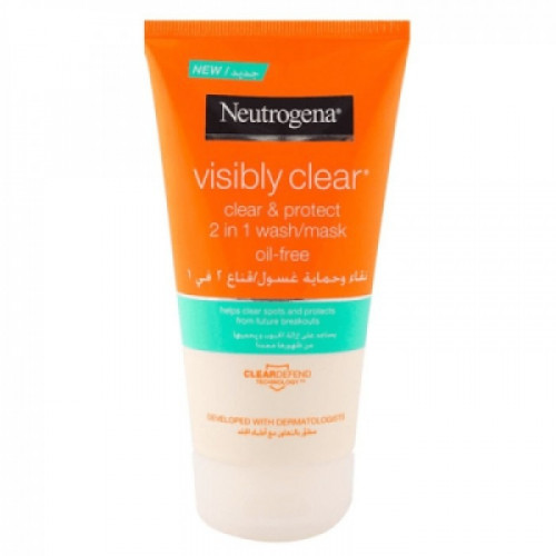 نيتروجينا نقاء وحماية 2 في 1 غسول وقناع خالي من ال...