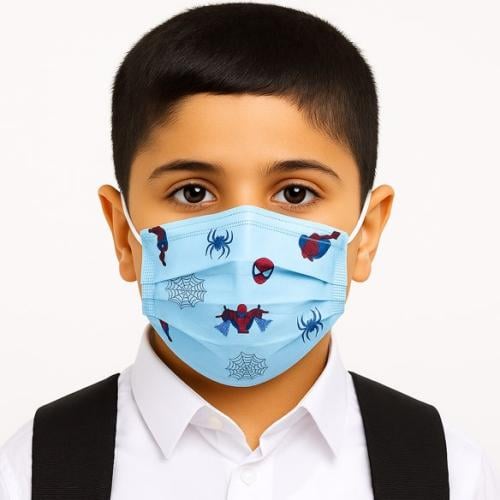 كمامات سبايدر مان اطفال 50 كمامة