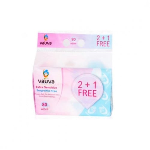 فوفا مناديل مبللة للاطفال بدون عطر 80منديل 1+2