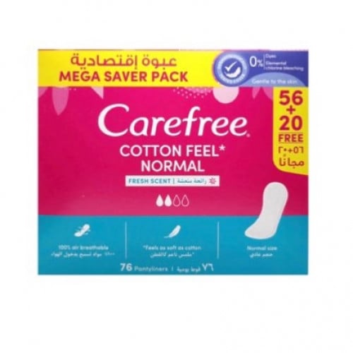 كير فري 56+20 فوطة عطر منعش